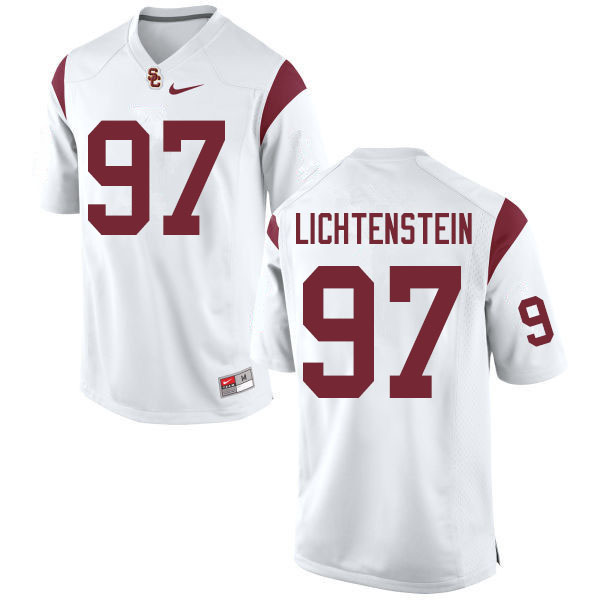 Men #97 Jacob Lichtenstein USC Trojans College Football Jerseys Sale-White